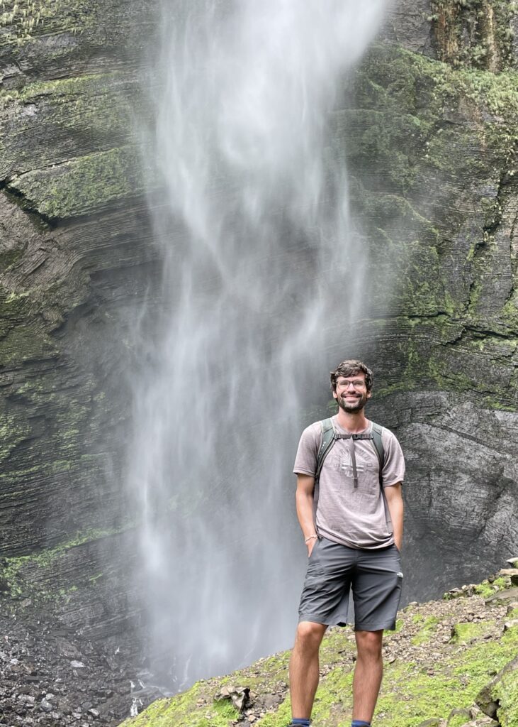 Dan at the base of the lower falls