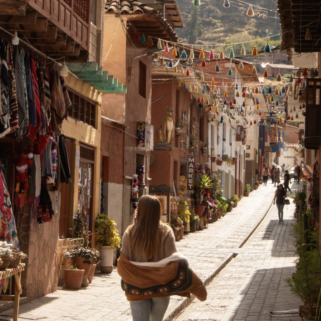 Megan backpacking Peru