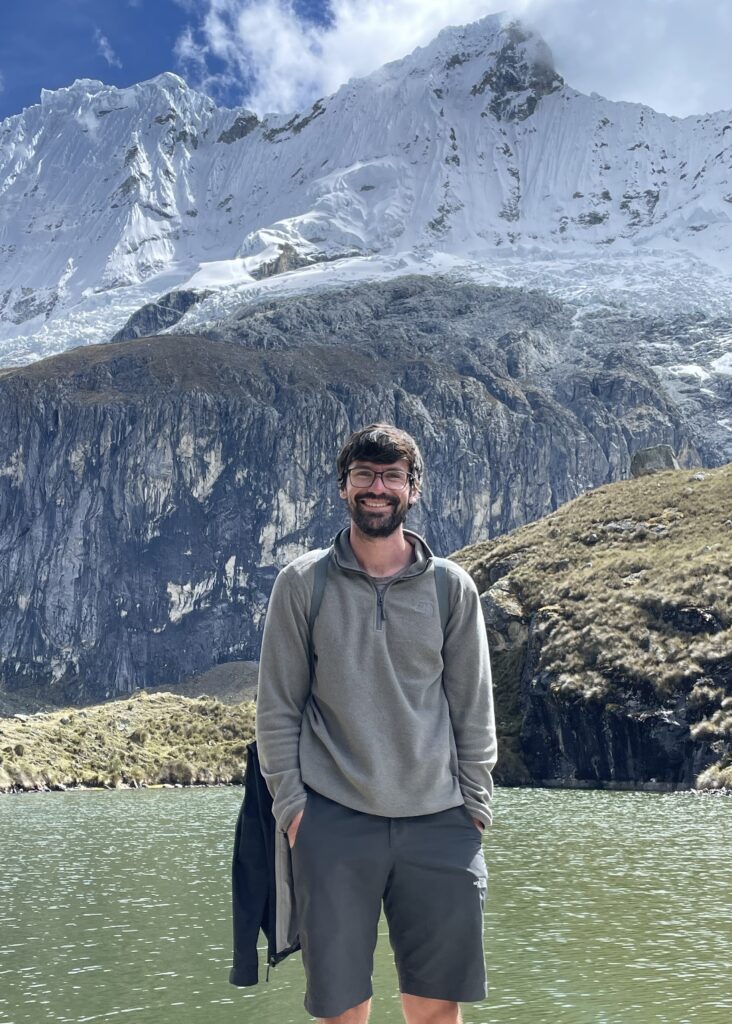 Dan stood in front of Laguna Esperanza