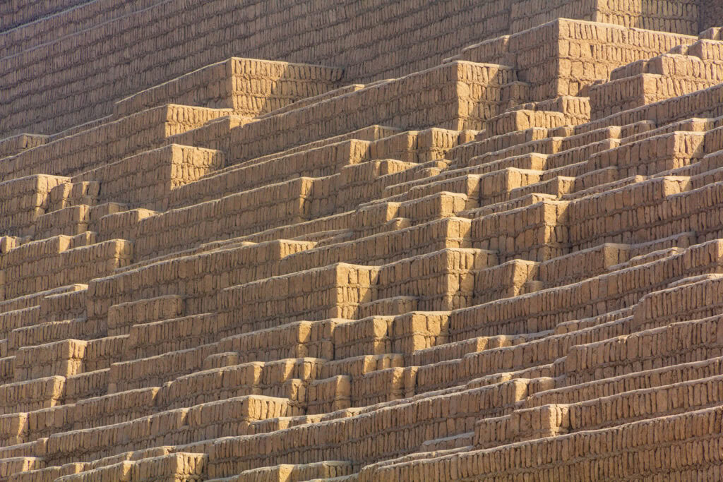 The staggered platforms of the Huaca Pucllana