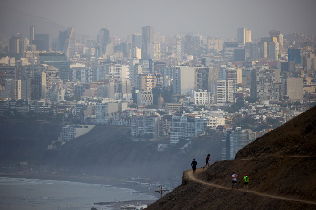 Views of Lima and the coastline from the Morro Solar hill